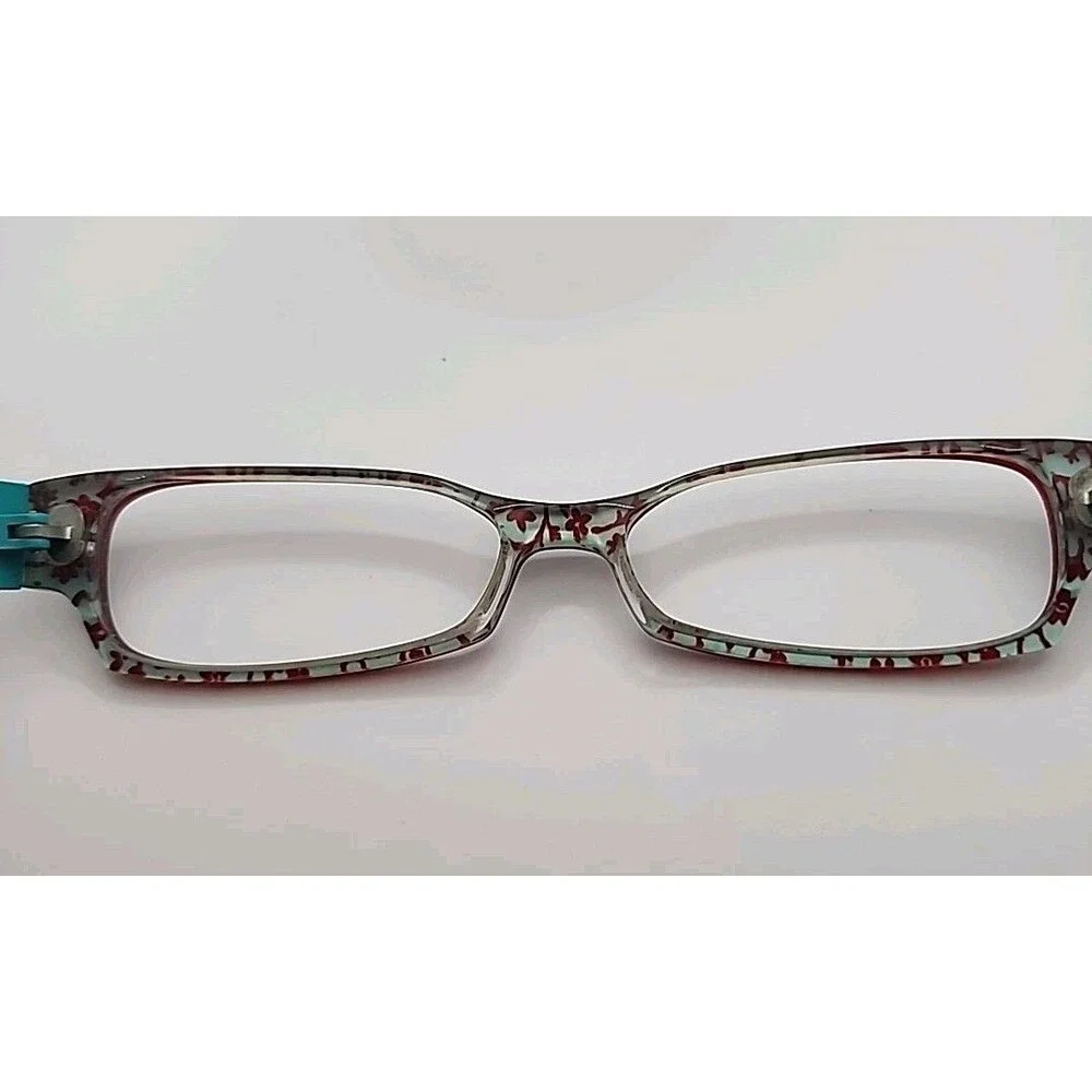 Jean Lafont Issy & L A Eyeglasses Frame Olympia 137 Red Blue Floral 50-14-135